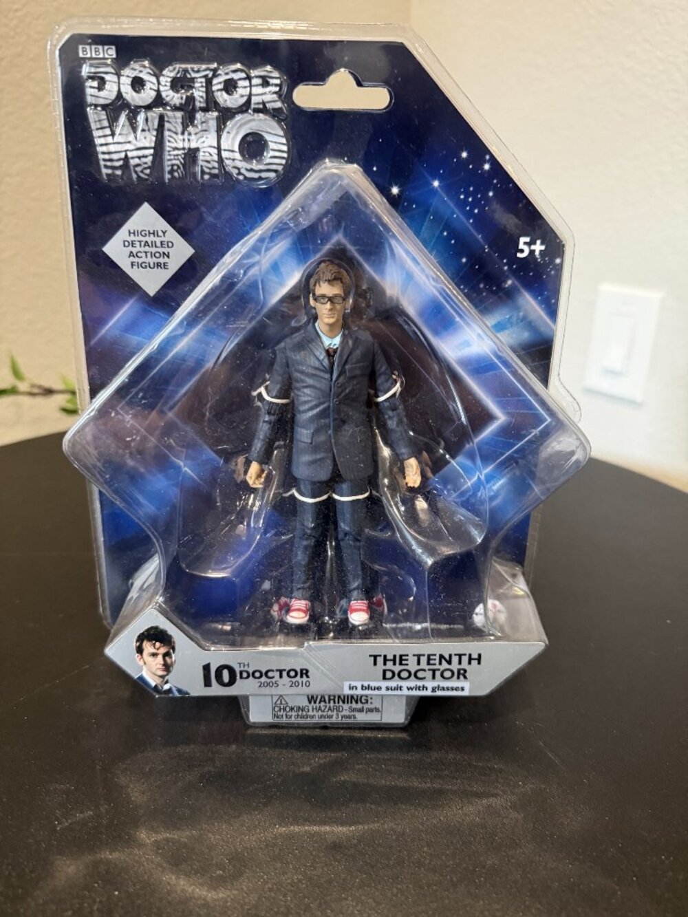 Doctor Who The Tenth Doctor Action Figure Blue Suit with Glasses BBC New Sealed